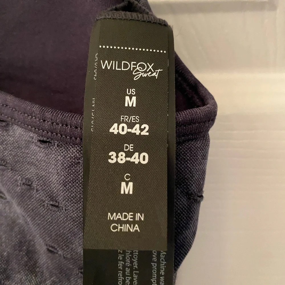Wildfox Sweat Women’s Black Nylon Sports Bra Size XS & Medium